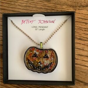 Betsey Johnson Pumpkin Pendant Necklace